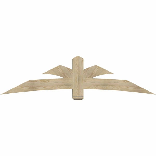 Ekena Millwork Davenport Rough Sawn Timber Gable Bracket, Douglas Fir, 84"W x 21"H x 4"D x 6"F, 6/12 Pitch GBW084X21X0406DAV00RDF - main